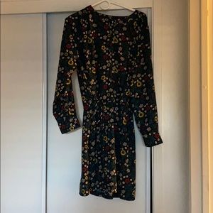 Floral print shirt dress